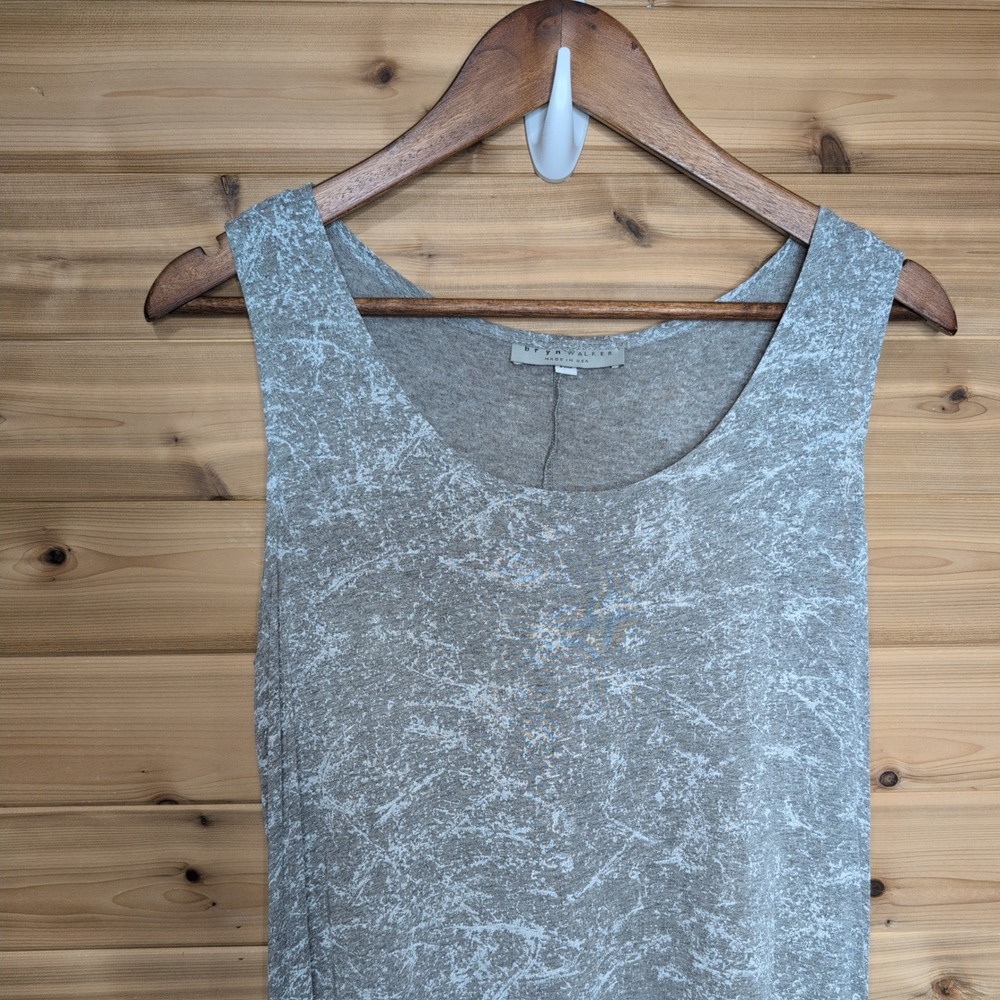 Bryn Walker Womens XS Grey Viscose High Low Sleeveless Midi Dress Made in USA - Picture 2 of 10